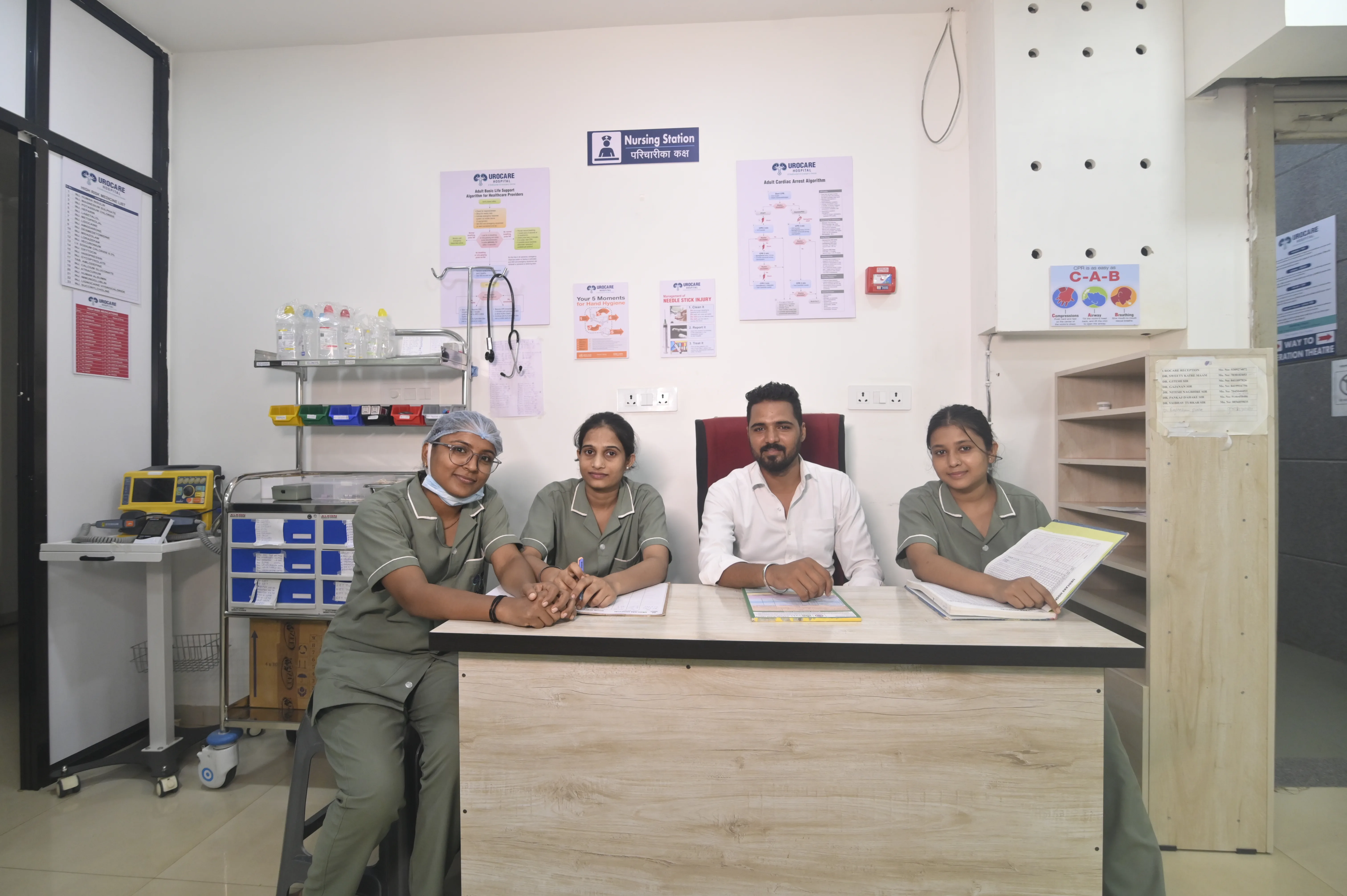 Nursing team at station